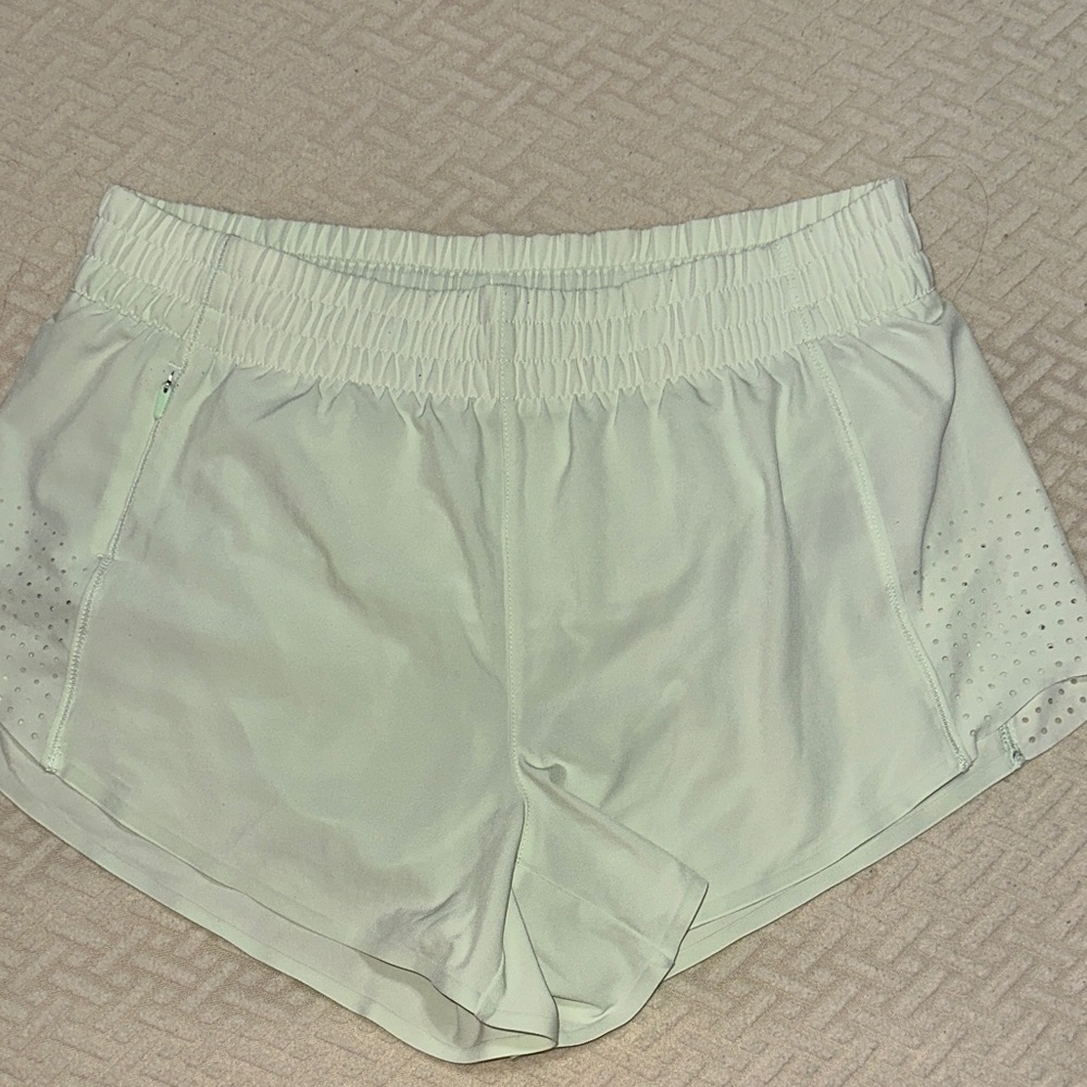 2/$25 ATHLETA Hustle 3” Mint Green Women's Running Shorts